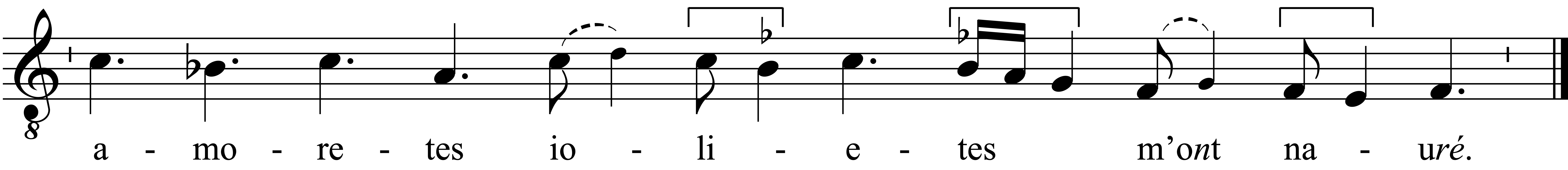 Refrain musical notation